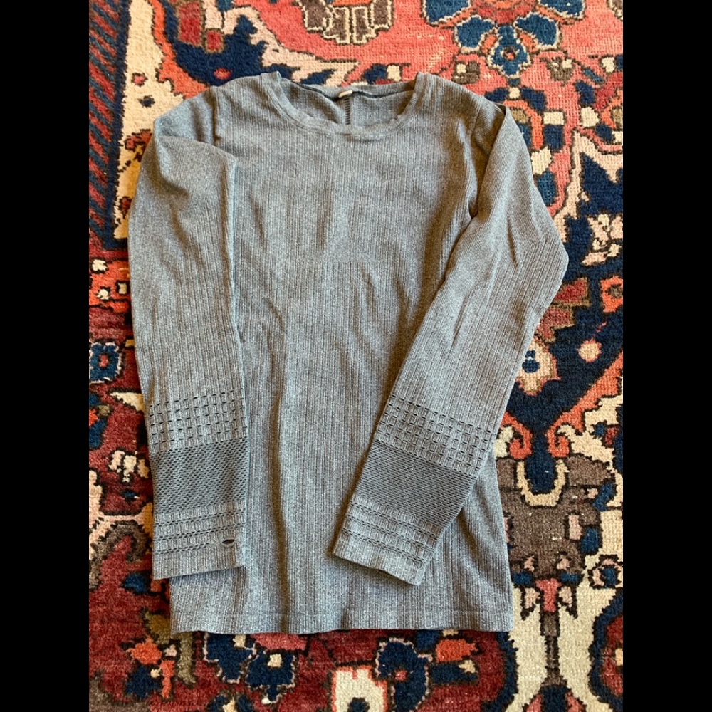 ALO North Star Seamless Long Sleeve Yoga Gray S